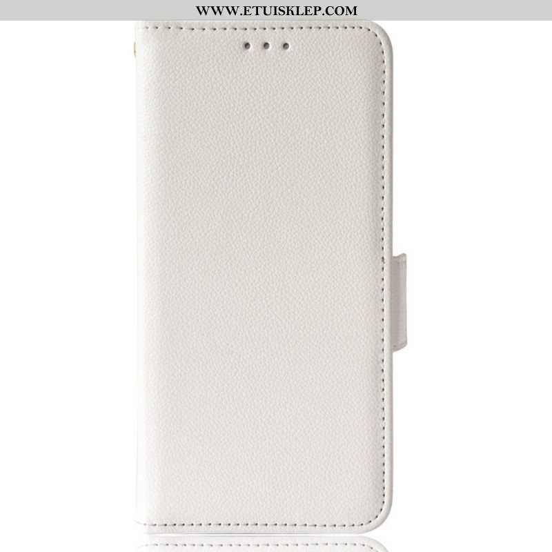 Etui Folio do Samsung Galaxy M13 Bardzo Cienka Sztuczna Skóra Liczi